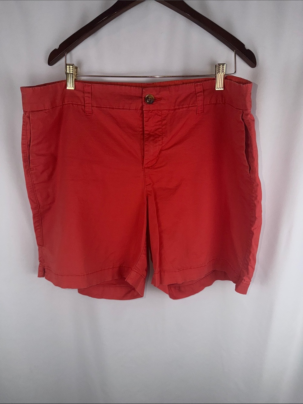 Old Navy Watermelon Colored Flat-Front Shorts